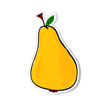 pear vector for sticker illustration