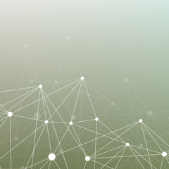 Molecule and communication background. Geometric blurred