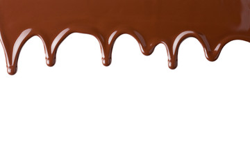 Flowing hot chocolate.