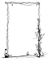 frame with mushrooms