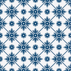 Obraz premium Blue and white delft pattern
