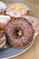 donuts on a platter