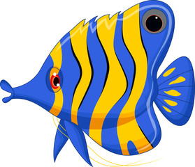 cute cartoon angel fish