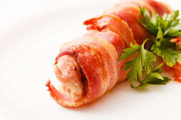 sausage wrapped in bacon