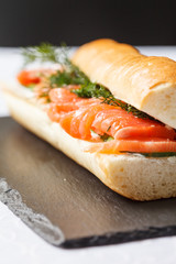 Sandwich with salmon