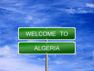 Algeria Welcome Travel Sign