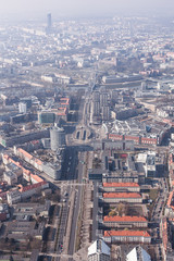 aerial view of wroclaw city in Poland