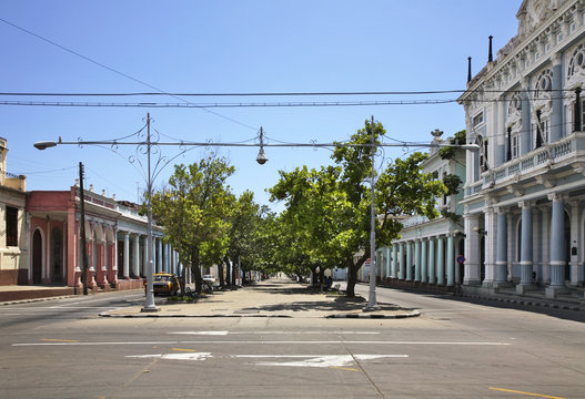 Paseo el Prado street in Cienfuegos. Cuba