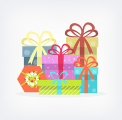 Vector gift boxes