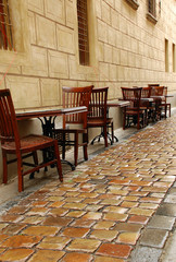 Street Cafe After Rain