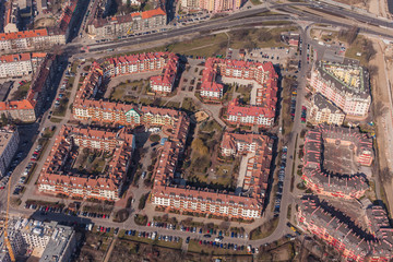 Fototapeta premium aerial view of wroclaw city in Poland