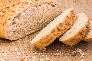Slices of rye bread