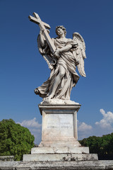 Fototapeta na wymiar Angel sculpture in Rome, Italy