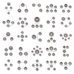 Flat Icons Connection Set: Vector Illustration, Graphic Design.For Web, Websites, Print, Presentation Templates, Promotional, Mobile Applications And Promotional Materials.Isolated On White Background