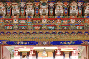 Polychrome wooden gateway. Norbulingka palace-Lhasa-Tibet. 1254