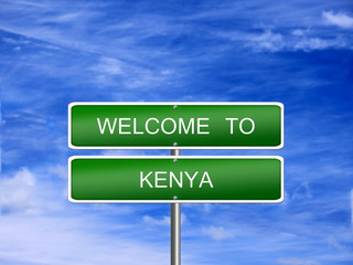 Kenya Welcome Travel Sign