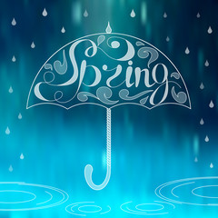 Umbrella in the rain