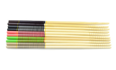 chopsticks on a white background