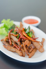 fried meat