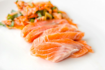 Salmon sashimi
