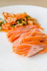 Salmon sashimi
