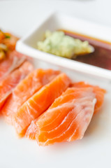 Salmon sashimi