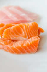Salmon sashimi