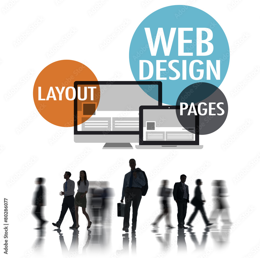 Poster web design content creative website responsive concept