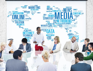 Social Media Internet Global Communications Networking Concept