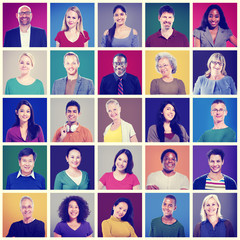 Community Diversity Group Headshot People Concept