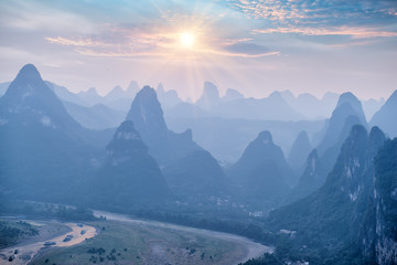 landscape in Yangshuo Guilin, China