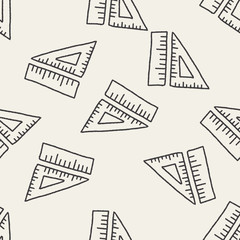 ruler doodle drawing seamless pattern background