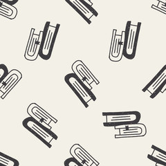 book doodle drawing seamless pattern background