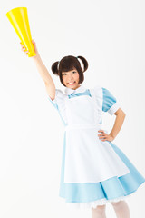 応援するメイド喫茶の店員