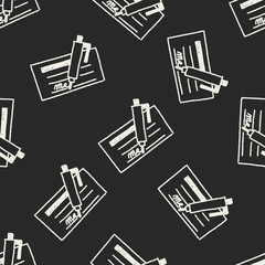 money check doodle drawing seamless pattern background