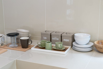 modern pantry with utensil in kitchen