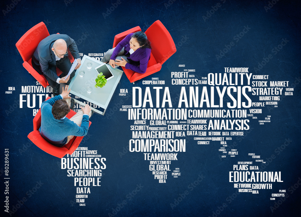 Wall mural data analysis analytics comparison information concept - Wall murals