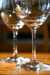 Empty wine glasses