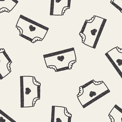 diaper doodle drawing seamless pattern background