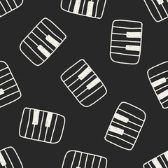 piano doodle drawing seamless pattern background