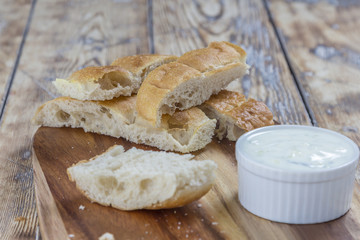 Flat bread sticks