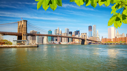 Brooklyn bridge and Manhattan