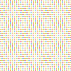 碁盤目の菱形正方形(カラフル)