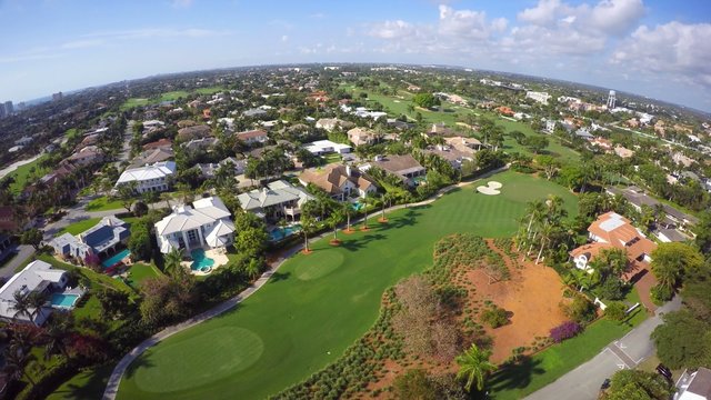 Aerial video golf course boca raton FL
