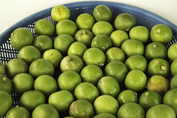 Lemon juice in a plastic tray