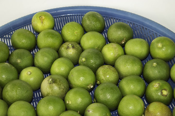 Lemon juice in a plastic tray