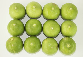 Limes  on white background