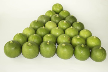 Limes  on white background