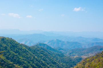 Fototapeta premium Beautiful mountain landscape. Cloudy sky. in Country at Chiang