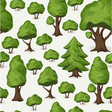 Seamless tree pattern